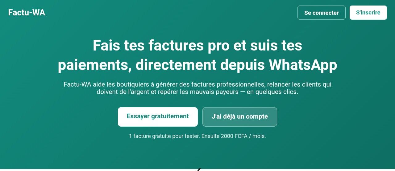 Aperçu du site Factu-Wha